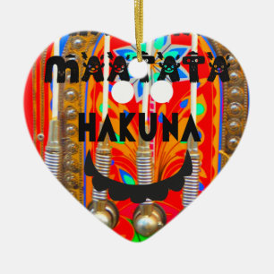 Samba Carnival colours Hakuna Matata blings.png Ceramic Tree Decoration