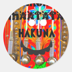 Samba Carnival colours Hakuna Matata blings.png Classic Round Sticker