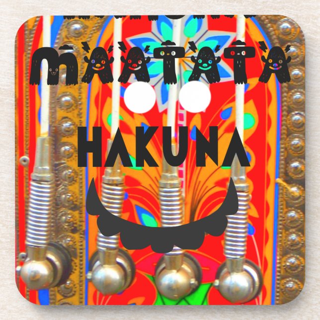 Samba Carnival colours Hakuna Matata blings.png Coaster (Front)