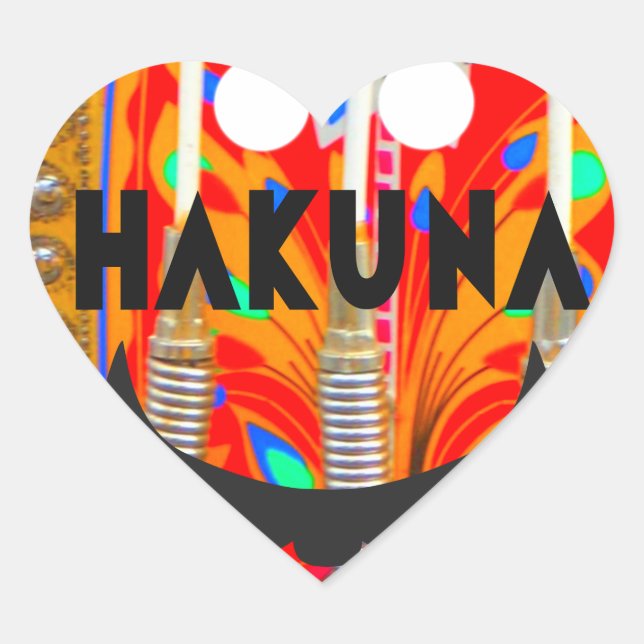 Samba Carnival colours Hakuna Matata blings.png Heart Sticker (Front)