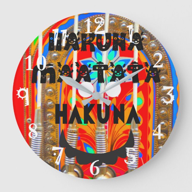 Samba Carnival colours Large Clock (Front)
