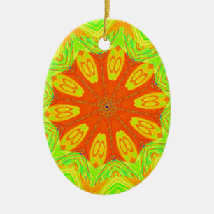 Samba Motif Art Print Ceramic Tree Decoration