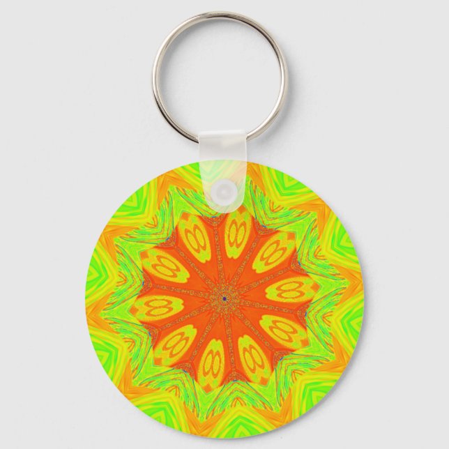 Samba Motif Art Print Key Ring (Front)
