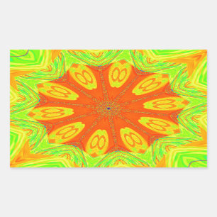 Samba Motif Art Print Rectangular Sticker