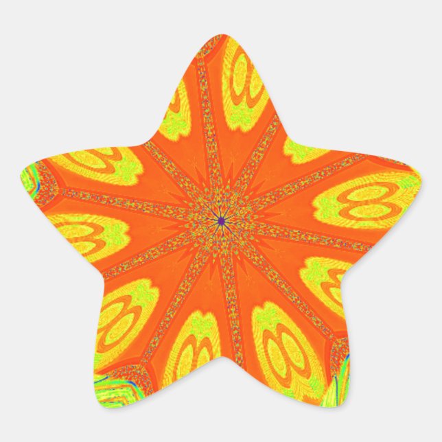 Samba Motif Art Print Star Sticker (Front)