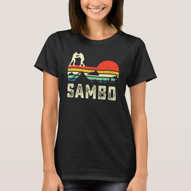 Sambo judo Wrestling Martial arts artsy RETRO wres T-Shirt (Front)
