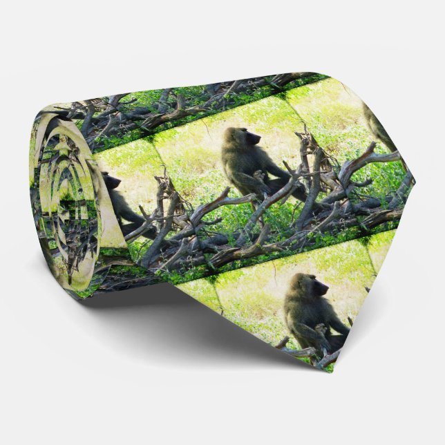 Samburu Baboon Tie (Rolled)