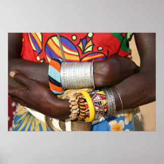 Samburu Jewellery in Kenya, Africa Poster