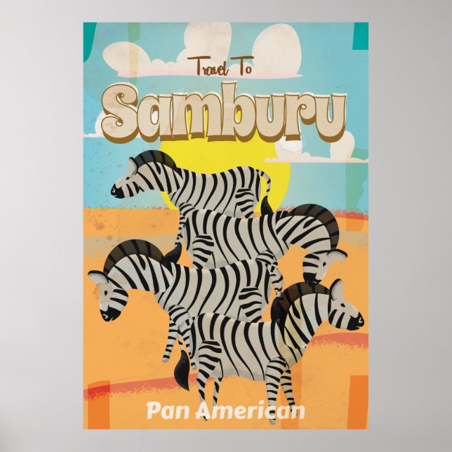 Samburu Vintage Travel Poster (Front)