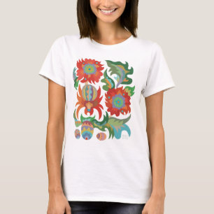 Samchykivka Spider Art and Flowers T-Shirt