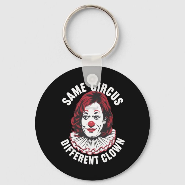 Same Circus Different Clown Anti Kamala 2024 Key Ring (Front)