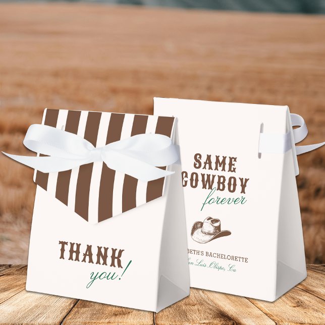 Same Cowboy Forever Bachelorette Weekend Favour Box (Creator Uploaded)