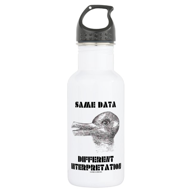 Same Data Different Interpretation (Duck Rabbit) 532 Ml Water Bottle (Front)