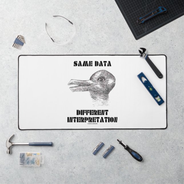 Same Data Different Interpretation Duck Rabbit Desk Mat (Workstation)