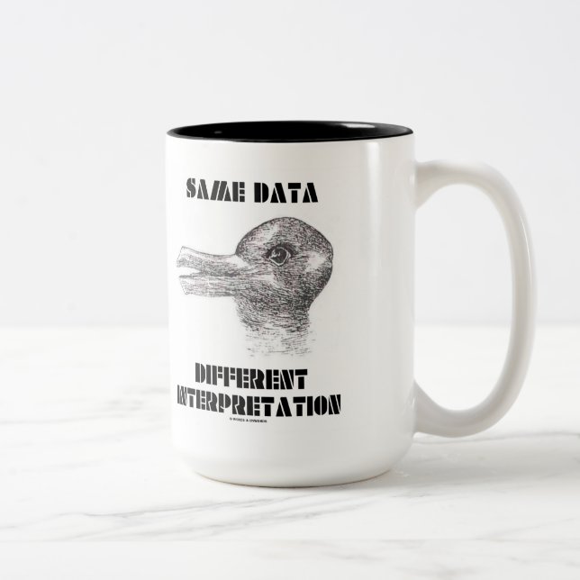 Same Data Different Interpretation (Duck Rabbit) Two-Tone Coffee Mug (Right)