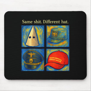 Same Different Hat Funny Van Gogh Litical Humor Jo Mouse Mat