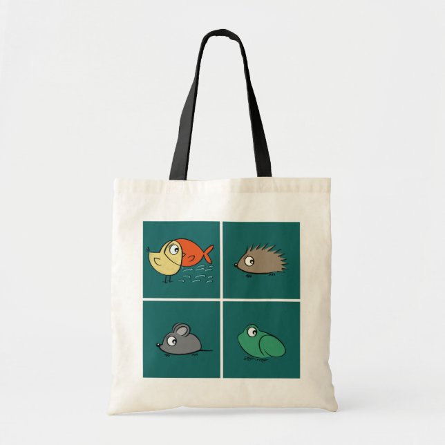 Same eyes, different shapes tote bag (Front)