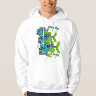 Same Fins Different Journeys Colourful Fish Art Hoodie