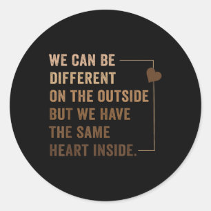 Same Heart Black History Month African American Ki Classic Round Sticker