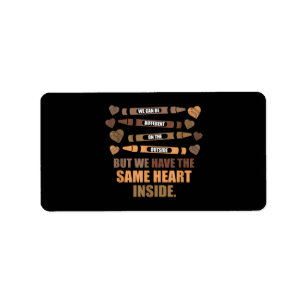 Same Heart Black History Month African American Label