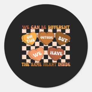 Same Heart Black History Month African American Wo Classic Round Sticker