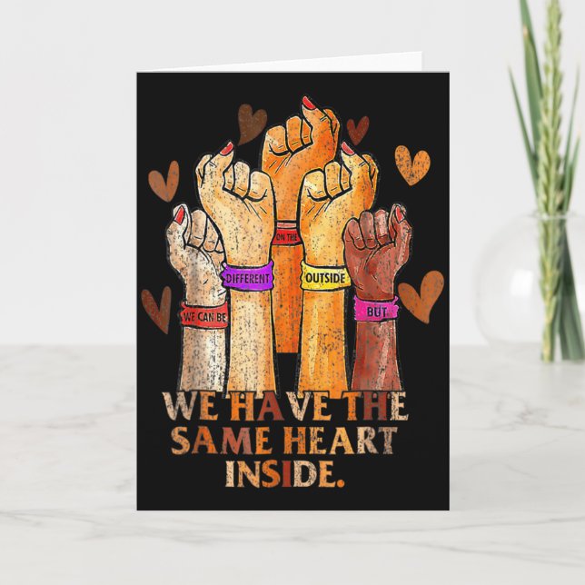 Same Heart Black History Month Blm Melanin Pride W Card (Front)