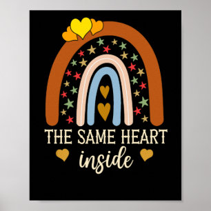 Same Heart Black History Month Boho Rainbow Poster