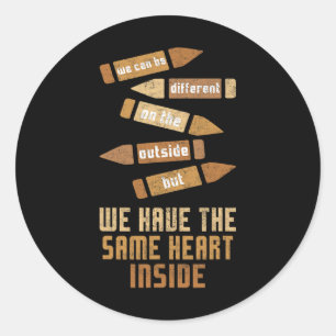 Same Heart Black History Toddler Kids African June Classic Round Sticker