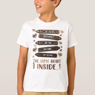 Same Heart Inside Black History Month Africa Funny T-Shirt