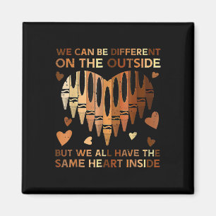 Same Heart Inside Black History Month African Afro Magnet