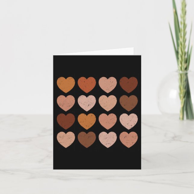 Same Heart Inside Black History Month Candy Heart  Card (Front)