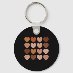 Same Heart Inside Black History Month Candy Heart Key Ring