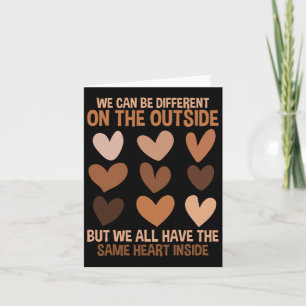 Same Heart Inside Diversity Love Unity Black Histo Card