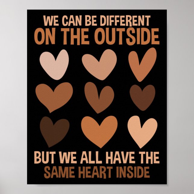Same Heart Inside Diversity Love Unity Black Histo Poster (Front)