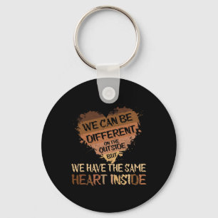 Same Heart Inside Juneteenth Black History Month B Key Ring