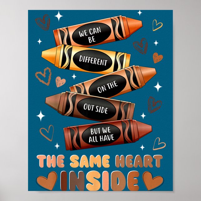 Same heart inside juneteenth black history month poster (Front)