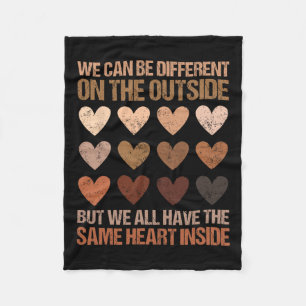 Same Heart Inside Juneteenth Black History Month W Fleece Blanket