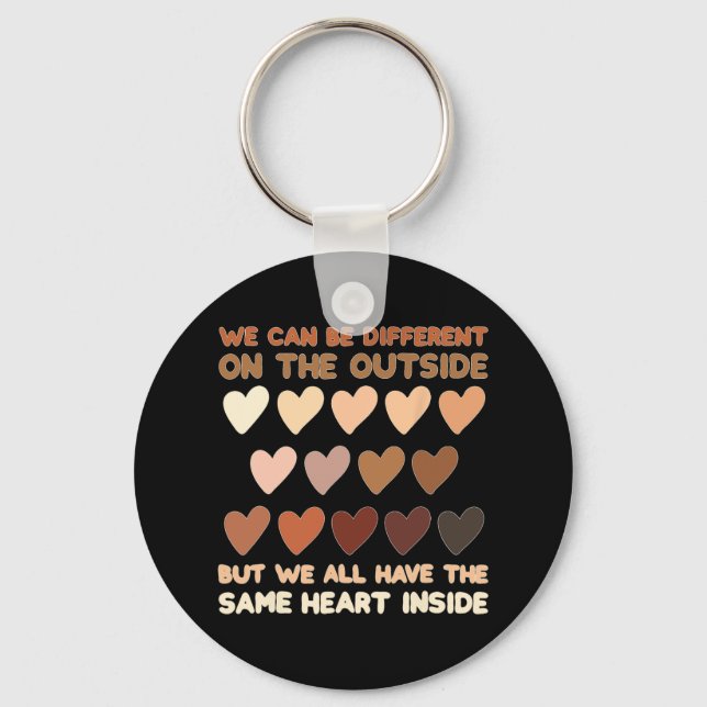 Same Heart Inside Juneteenth Black History Month W Key Ring (Front)