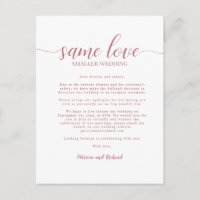 Same Love Downsize Wedding Rose Gold