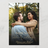 Same Love Downsize Wedding Simple Elegant Photo In