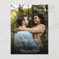 Same Love Downsize Wedding Simple Elegant Photo