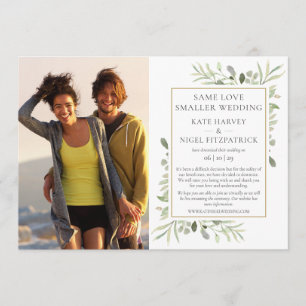 Same Love Downsized Micro Wedding Announcement