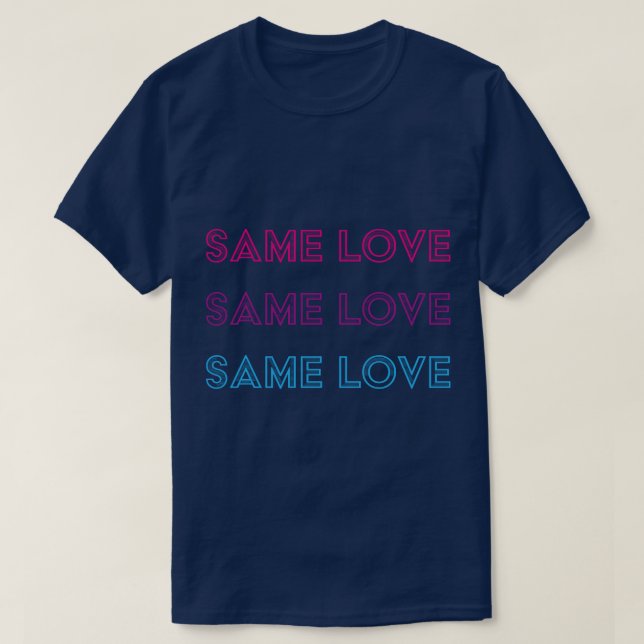 Same Love Flag Bisexual Bisexuality Homo T-Shirt (Design Front)