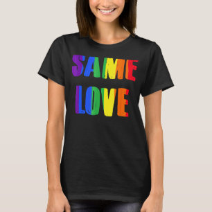 Same Love Rainbow Women's V Neck  Gay Pride T-Shirt