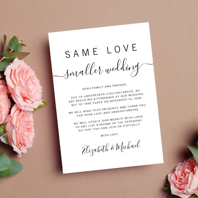 Same Love Smaller Wedding Announcement (Creator Uploaded)