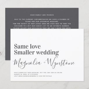 Same Love Smaller Wedding  Invitation