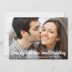 Same Love Smaller Wedding Photo Classic Blue Announcement
