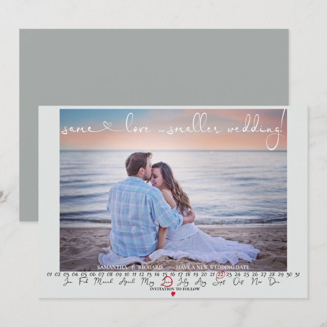 Same Love Smaller Wedding  Save the Date  Photo (Front/Back)