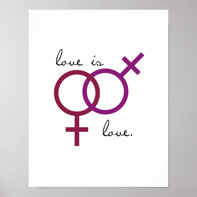 Same-Sex Love is Love (women) Poster (Front)