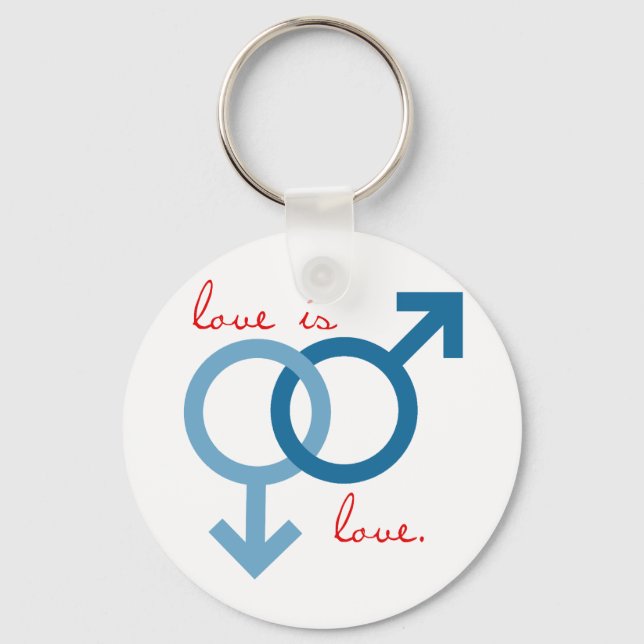 Same-Sex Love (Male) Key Ring (Front)